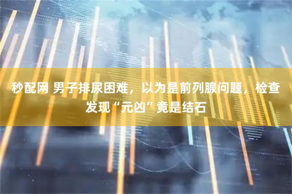 秒配网 男子排尿困难，以为是前列腺问题，检查发现“元凶”竟是结石